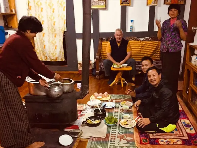 Bhutanese farmhouse cooking