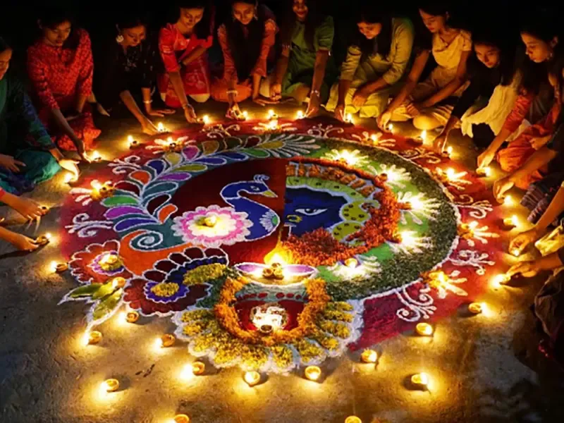 Jaipur family Diwali celebration