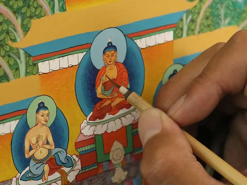 Thangka painting in Kathmandu