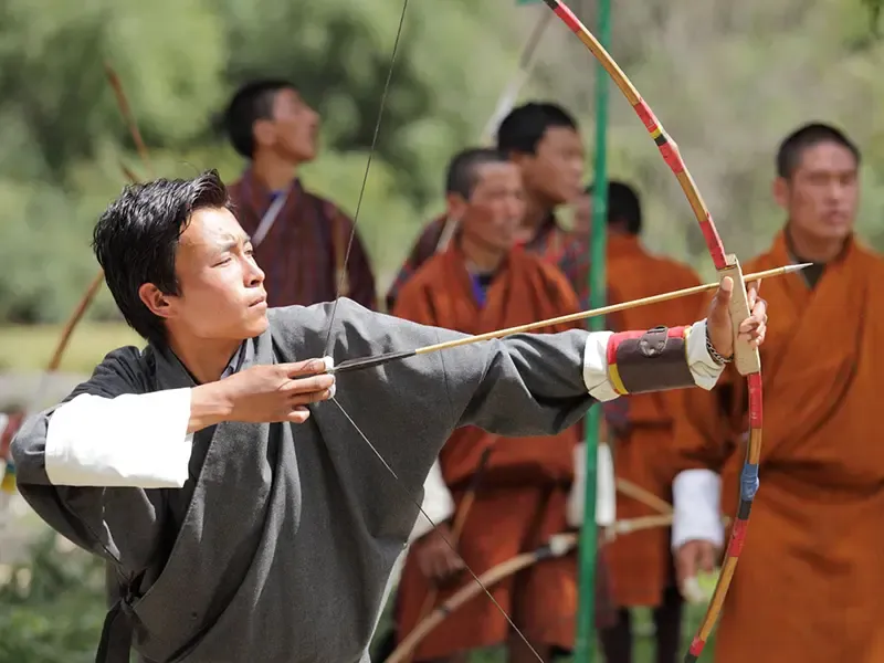 Bhutanese archery and farmhouse lunch