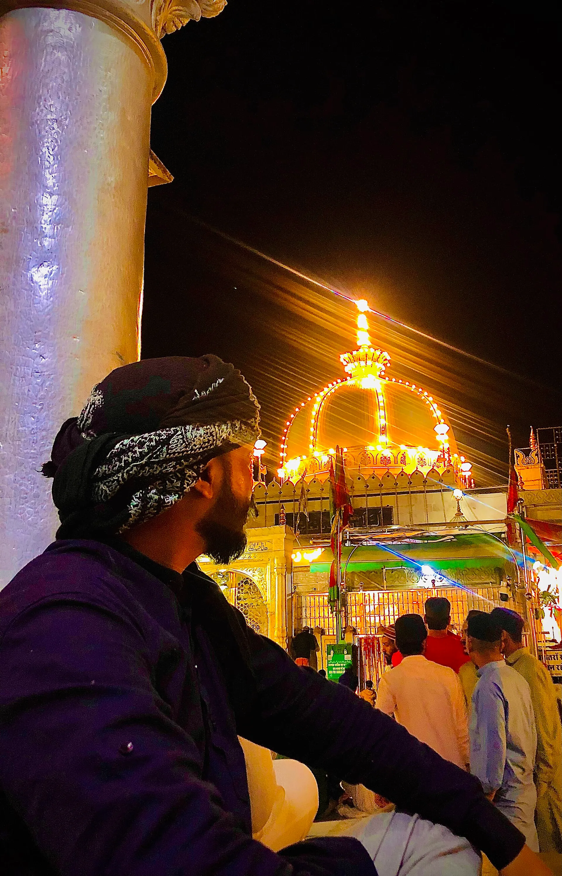 The marble dome and gateway of the Ajmer Sharif Dargah in Rajasthan