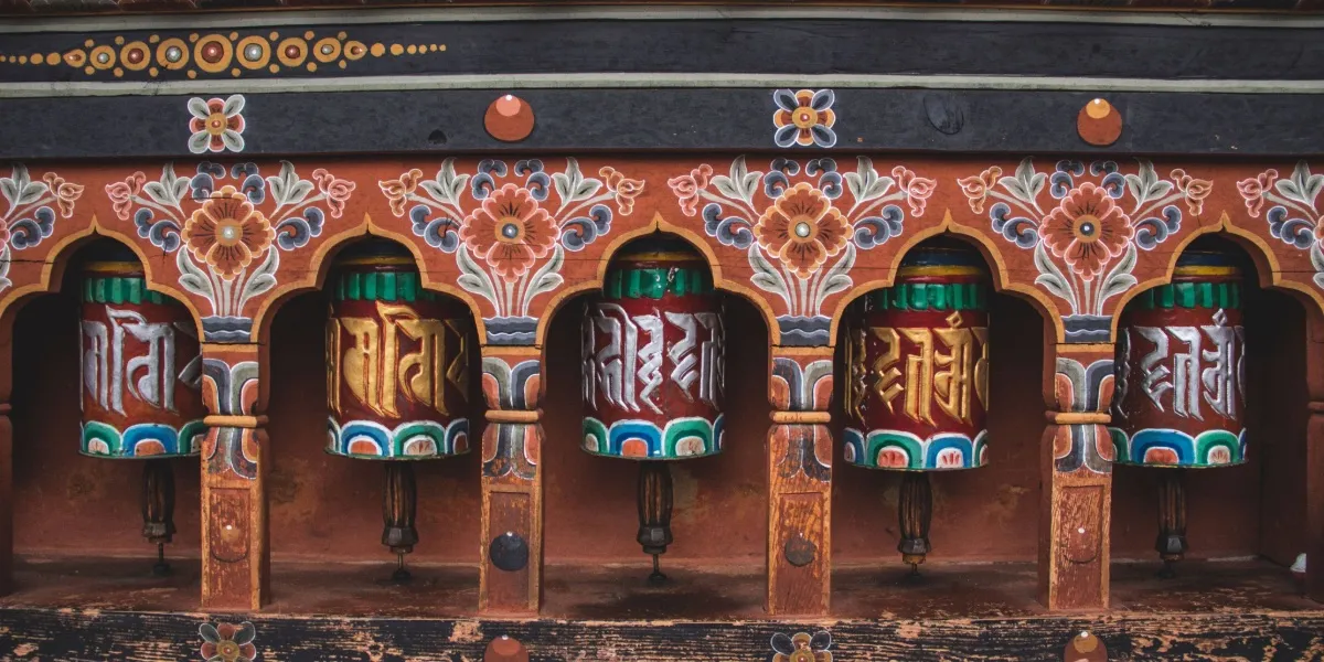 Paro Taktsang, the Tiger's Nest monastery, clinging to a cliff in Bhutan