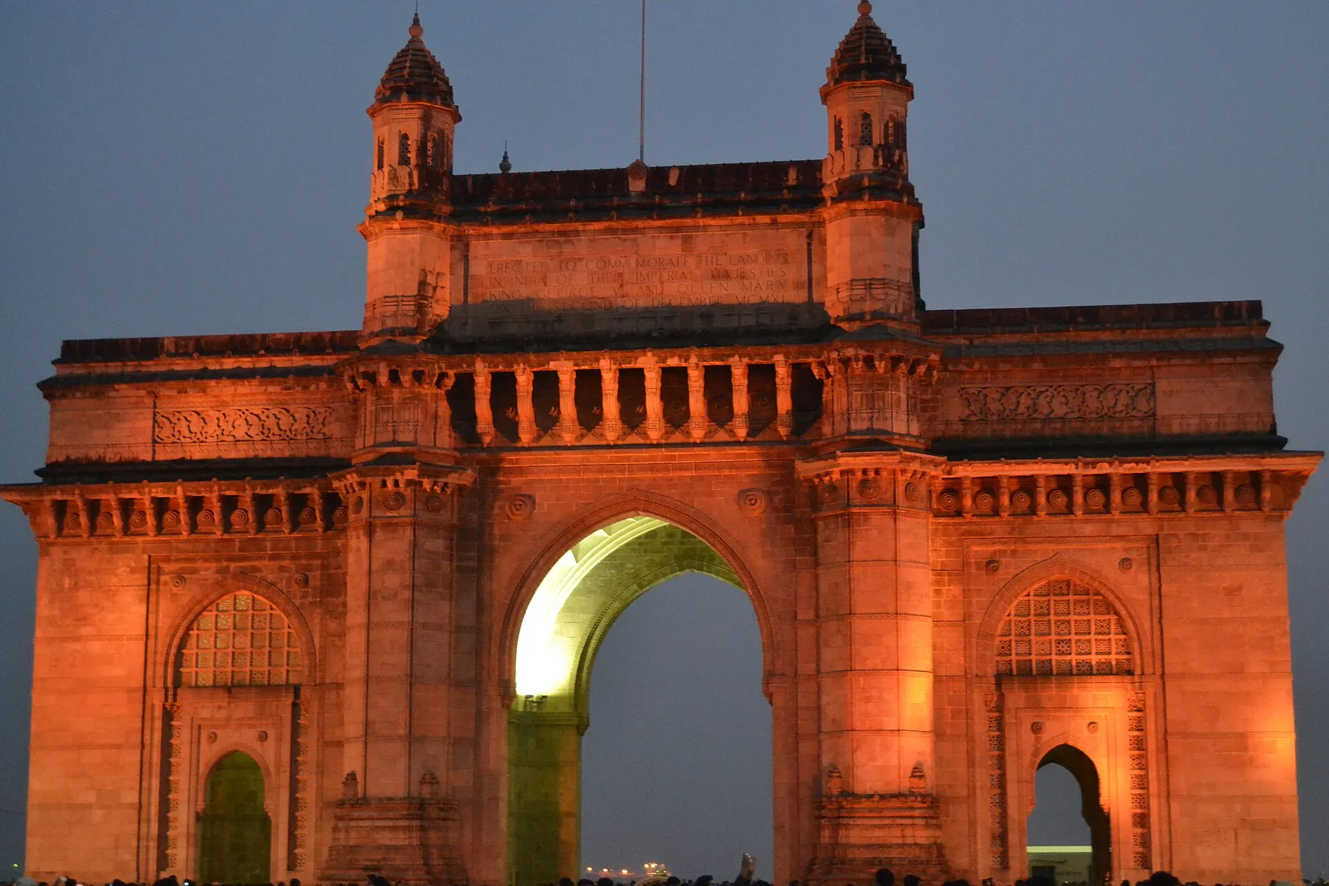 An iconic Mumbai city landmark at dusk