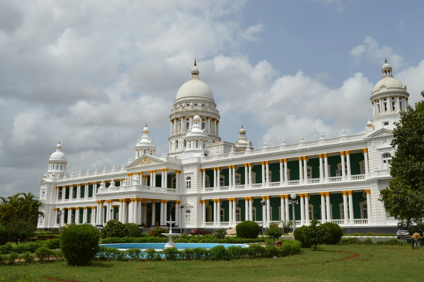 The European-style domed façade of Cooch Behar Palace in West Bengal