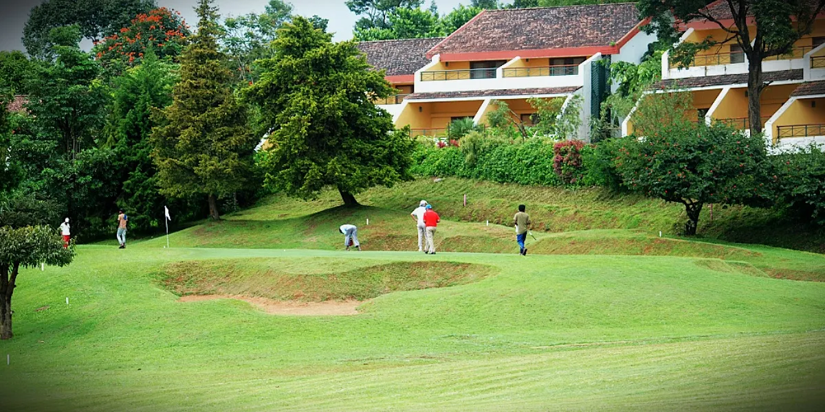 Lush green plantation hills rolling into the distance in Coorg, Karnataka