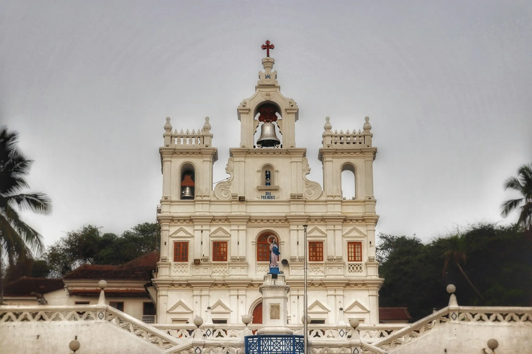 The baroque façade of the Basilica of Bom Jesus in Old Goa
