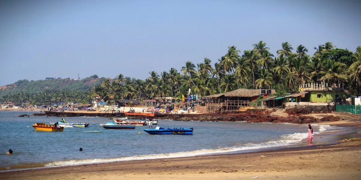 An aerial view of ships berthed at Mormugao Harbour in Goa
