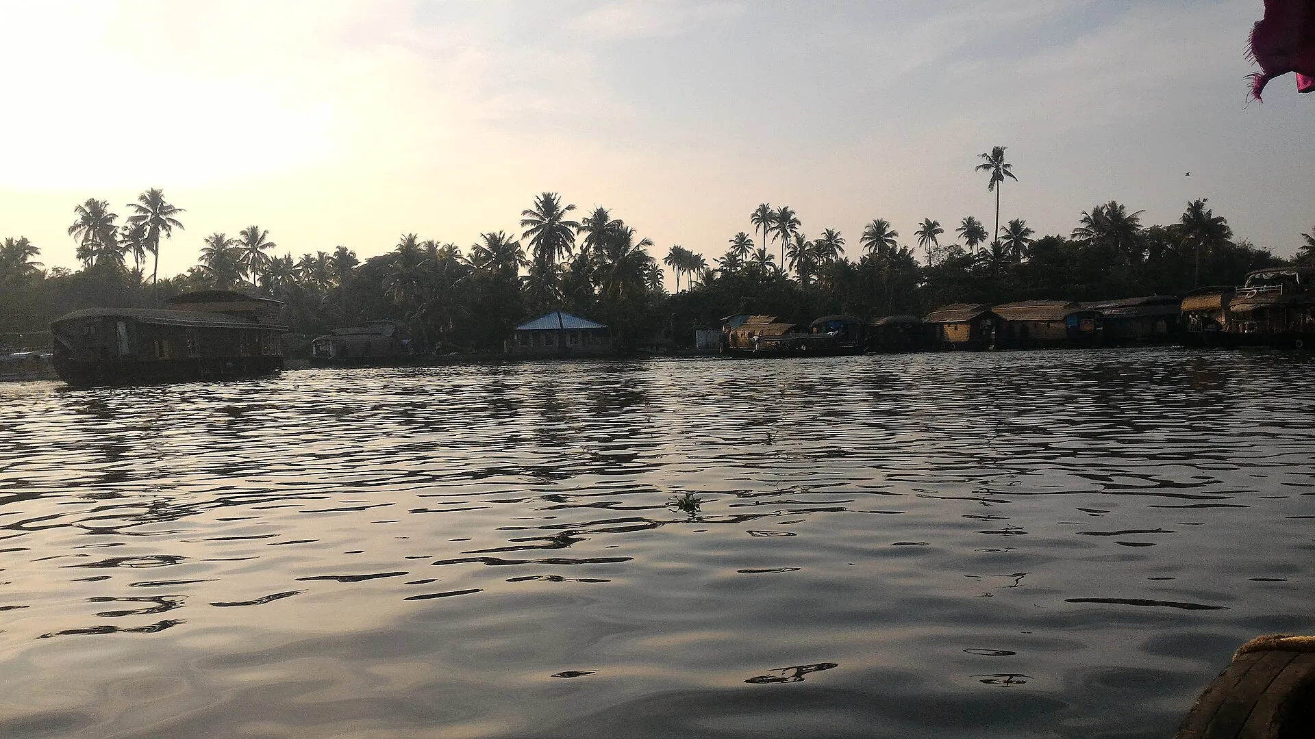 Palm-fringed waterways of the Kerala backwaters