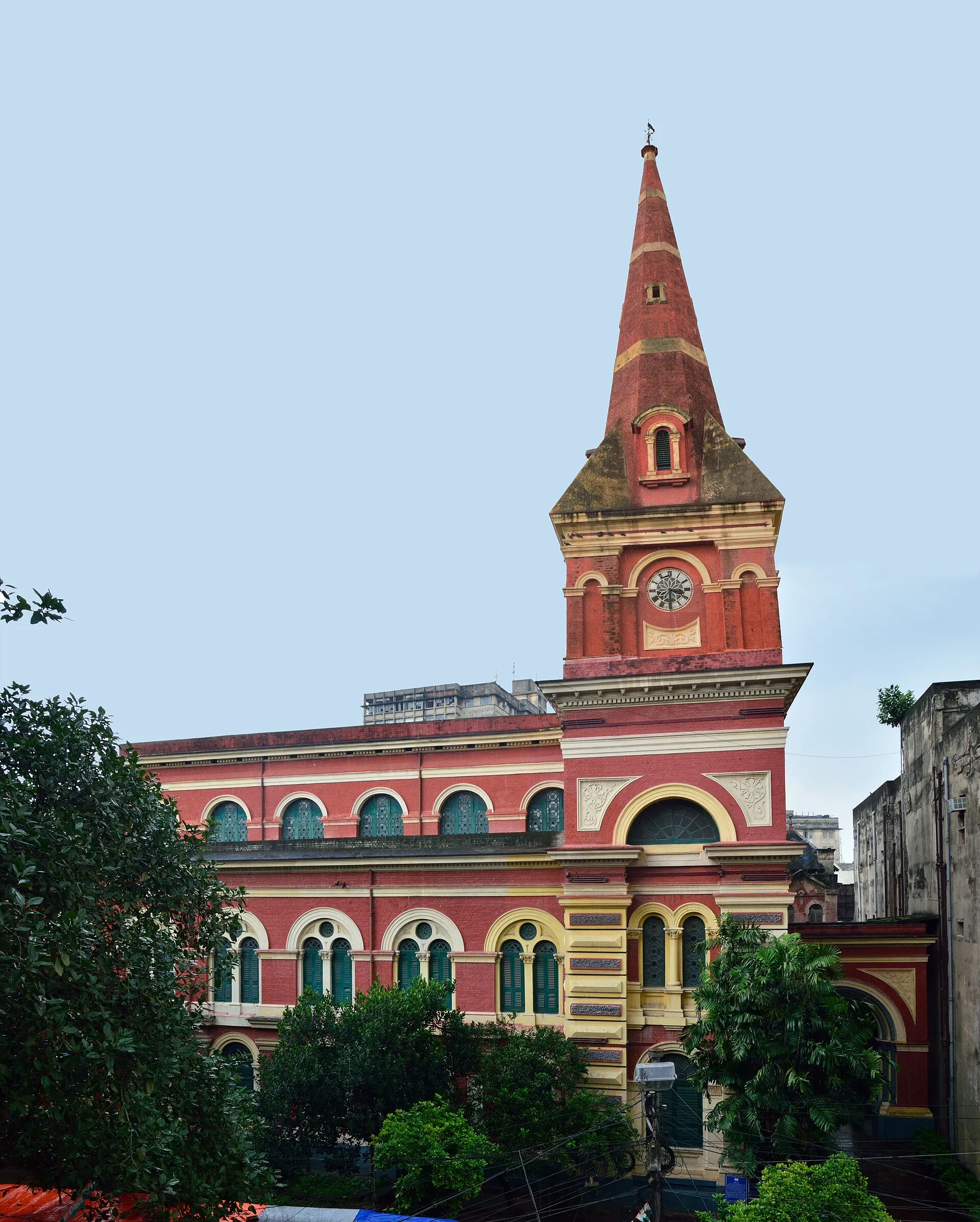 The ornate facade of the Maghen David Synagogue in Kolkata