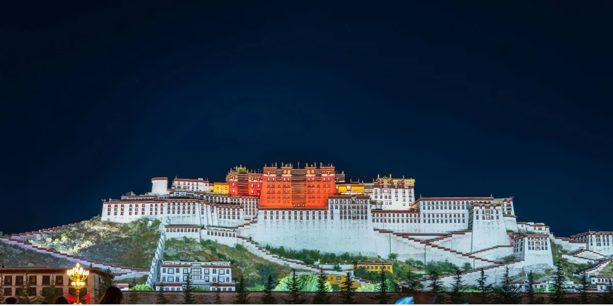 The Potala Palace rising above Lhasa in Tibet
