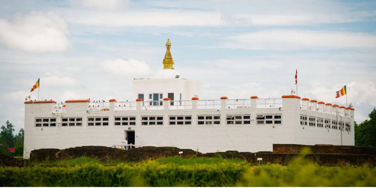 The Maya Devi Temple and Ashoka Pillar at Lumbini, Nepal