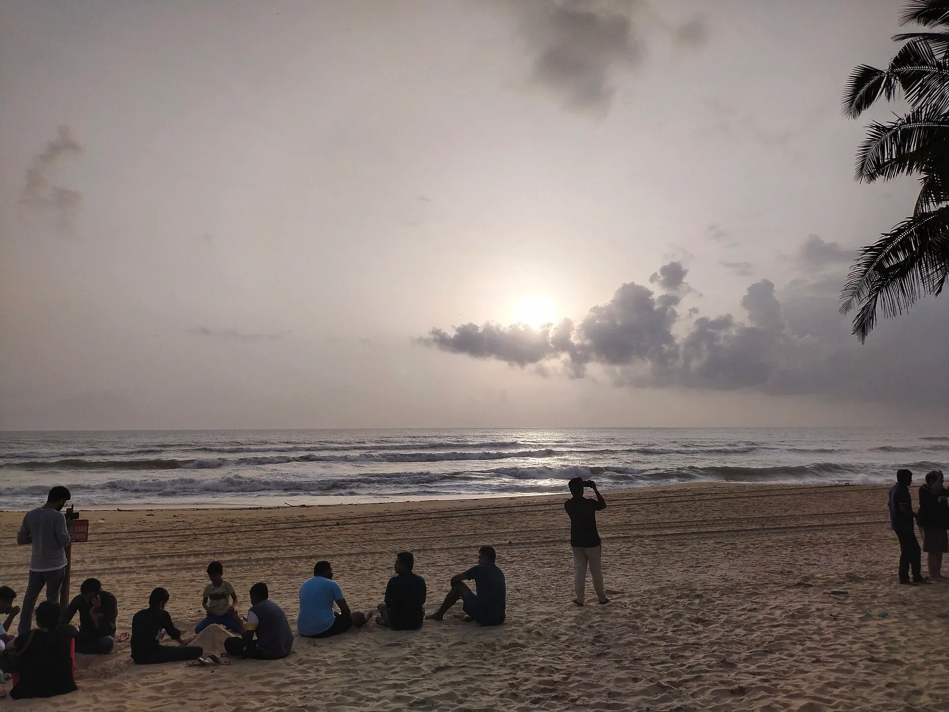 The wide sandy sweep of Panambur Beach near the port at Mangalore