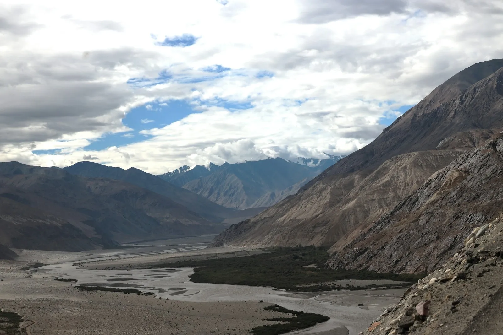 River winding through the cold-desert valleys of Ladakh