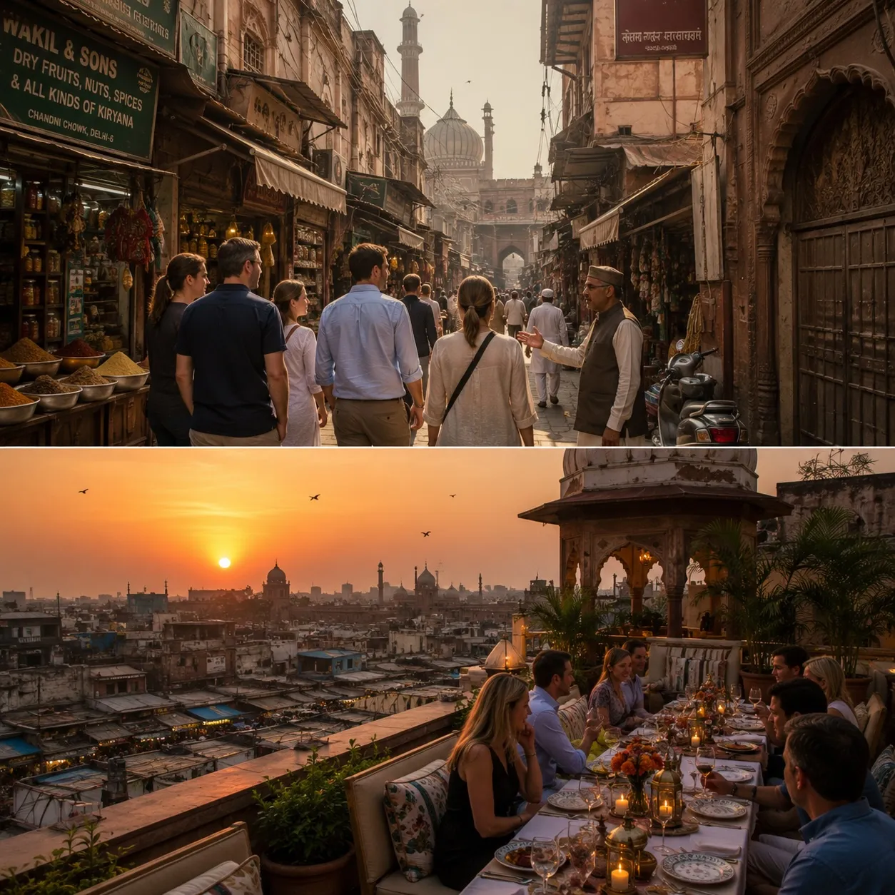 The narrow lanes of Old Delhi on a private heritage walk