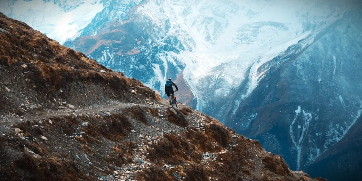 The high-altitude Gurudongmar Lake set among bare mountains in northern Sikkim