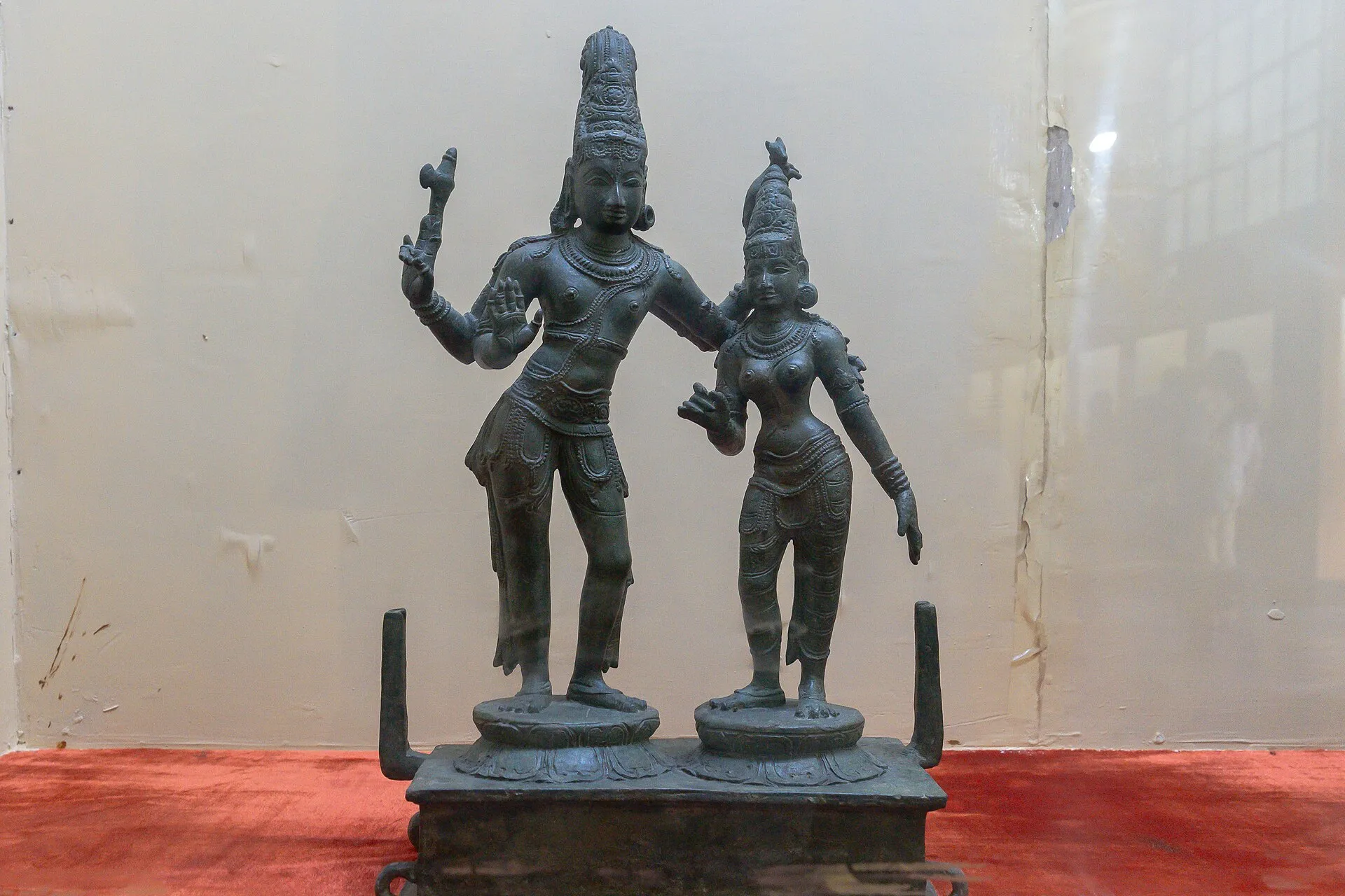 A Chola-period cast bronze figure in the Raja Raja Chola art gallery, Thanjavur